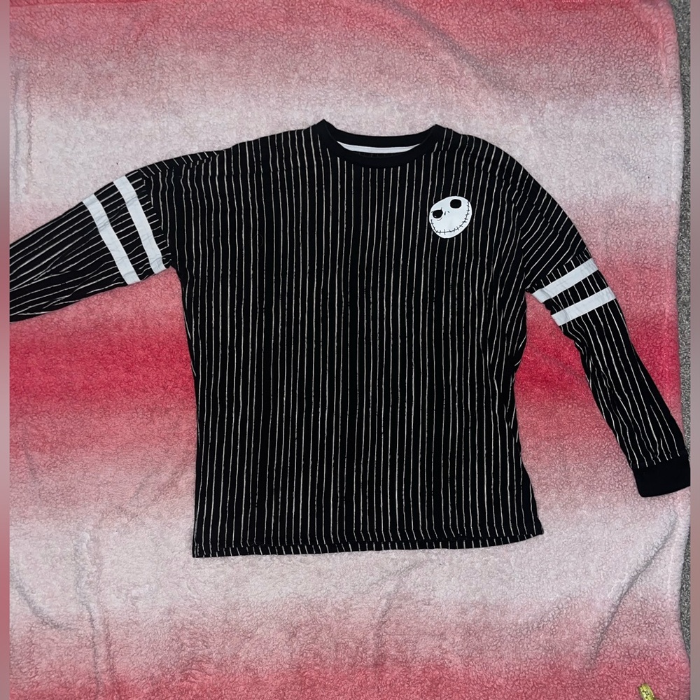 Nightmare Before Christmas Jack Skellington Halloween Town Baseball Tee - Picture 2 of 9